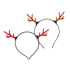 Didiseaon 2pcs Reindeer Antler Headband Adults Xmas Hair Clips Christmas Headwear