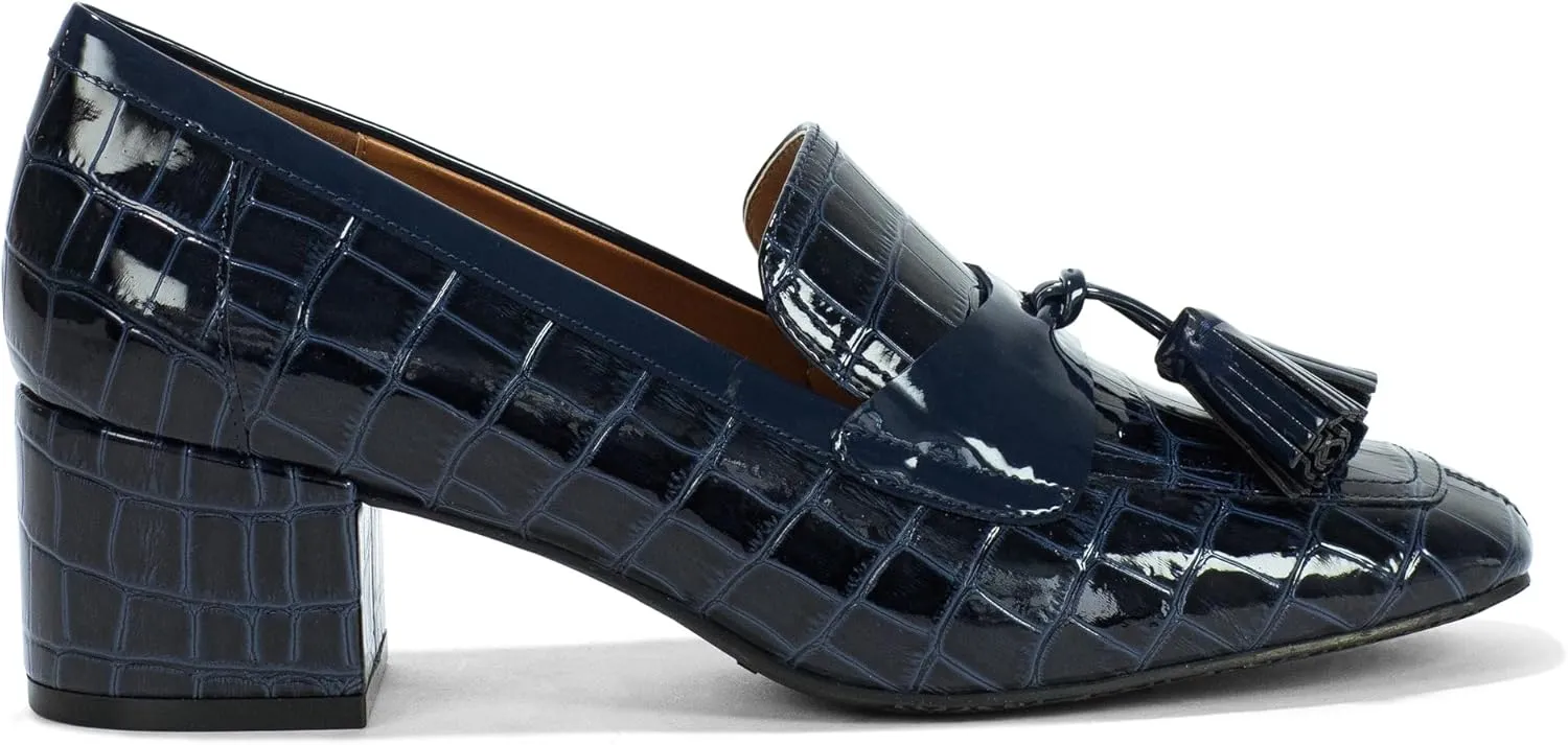 Donald Pliner Women's Kressida Dress Loafers, 2" Block Heels for Women, Slip-On Heels for Women