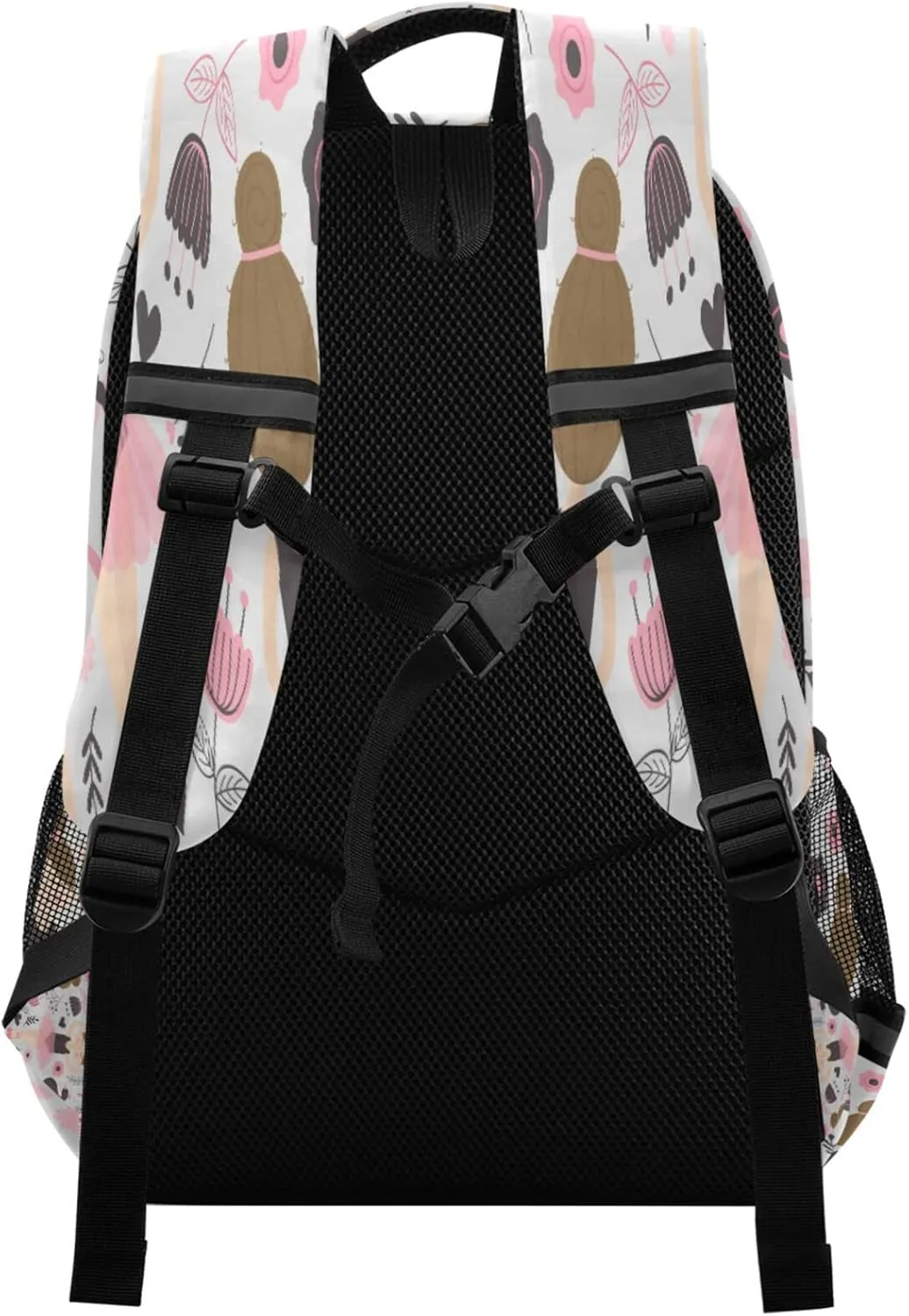Dussdil Ballerina Swan Backpack Flowers Ballet Backpacks 16 inch Laptop Bag Casual Daypack Back Pack Double Zipper Travel Sports Bags with Adjustable Shoulder Strap Backpack