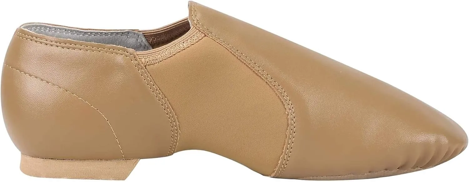 Dynadans PU Leather Jazz Shoe Slip On Dance Shoes with Arch Insert for Girls and Boys (Toddler/Little Kid/Big Kid)