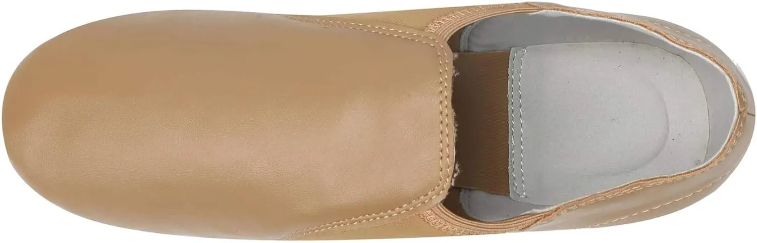 Dynadans PU Leather Jazz Shoe Slip On Dance Shoes with Arch Insert for Girls and Boys (Toddler/Little Kid/Big Kid)