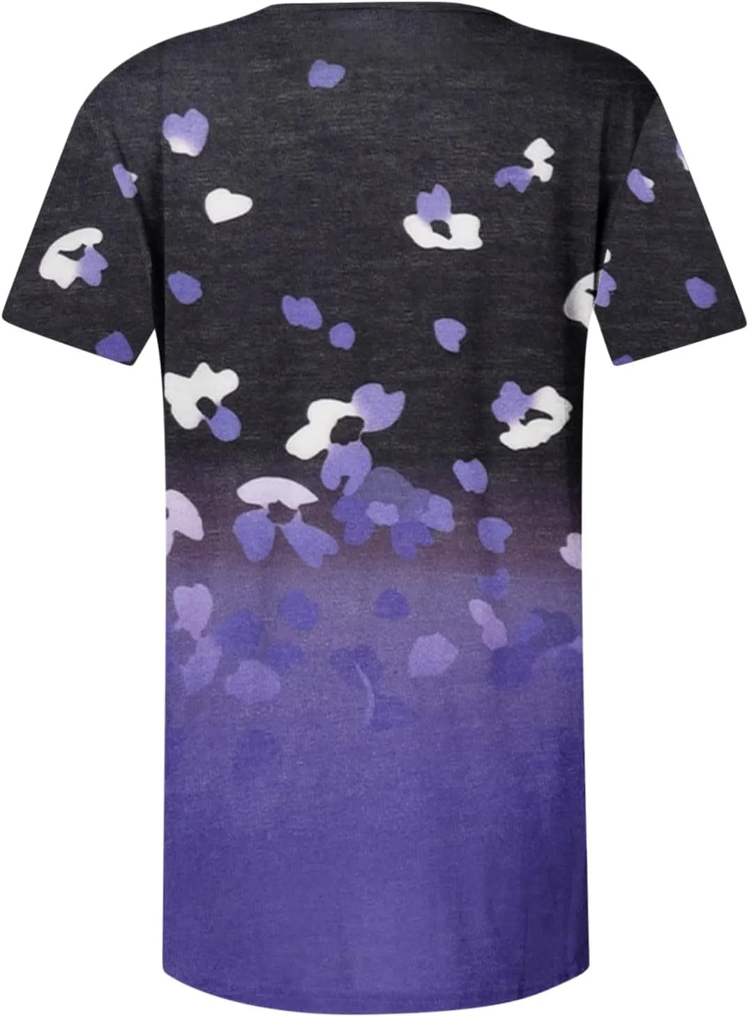 Empire Waist Button Down Shirts for Women Fashion Short Sleeve Floral Print Bohemian Tunic Tops Summer Causal Blouse
