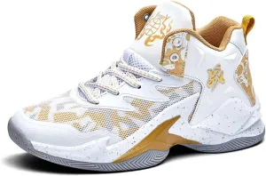ESXGED Fashion Womens Basketball Shoes Mens Breathable Non Slip Running Sneakers Sports Walking Shoes Cushioning Workout Tennis Shoes