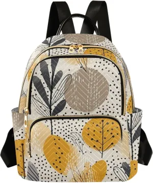 Fall Leave Small Backpack Purse for Women Travel Diaper Bag Daypack Backpacks for Shopping Vacation