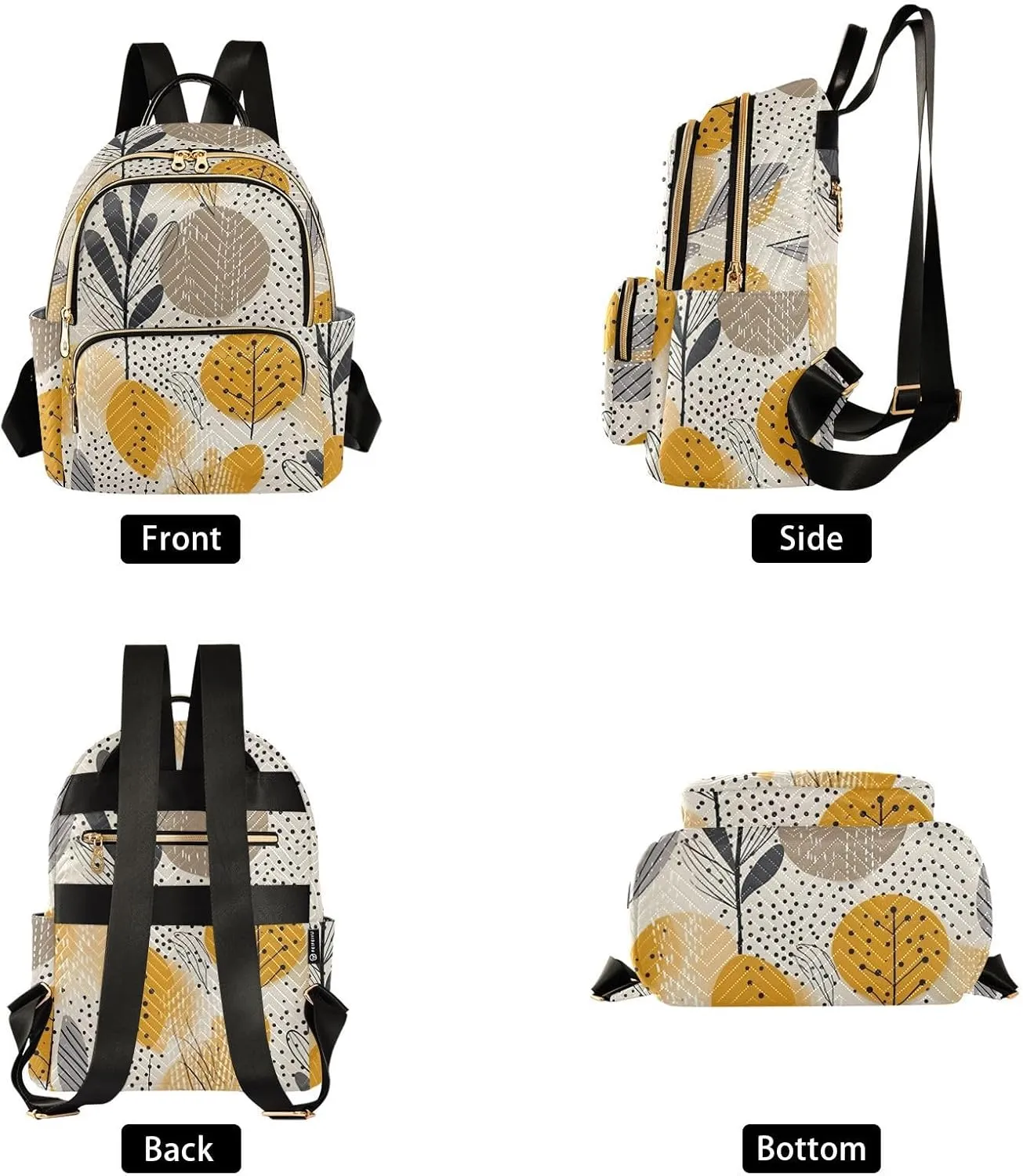 Fall Leave Small Backpack Purse for Women Travel Diaper Bag Daypack Backpacks for Shopping Vacation