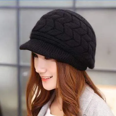 Fall Winter Beanies Knitted Rabbit Hats