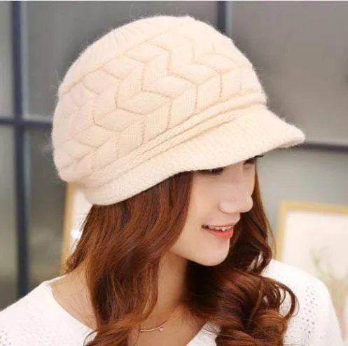 Fall Winter Beanies Knitted Rabbit Hats