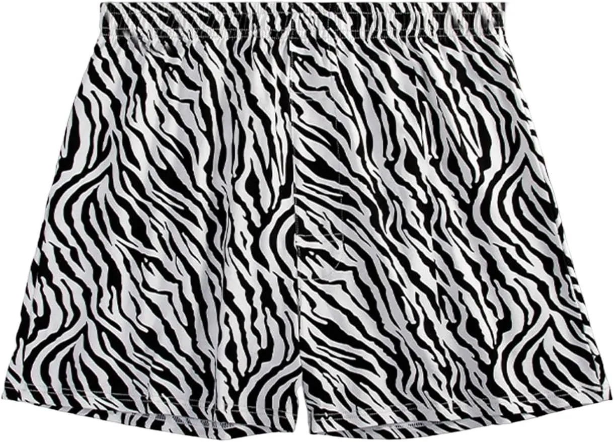 Fashion Zebra Stripes Boxer Briefs for Men Loose Stretch Close Fitting Underwear Soft Comfort Breathable Underpants