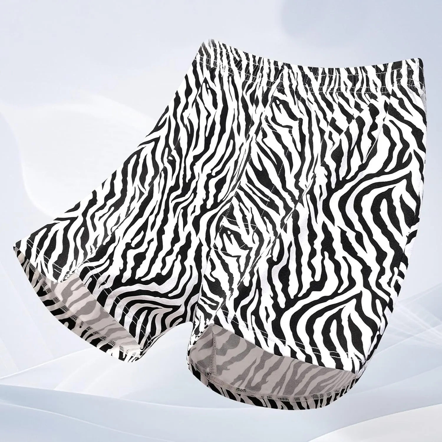 Fashion Zebra Stripes Boxer Briefs for Men Loose Stretch Close Fitting Underwear Soft Comfort Breathable Underpants