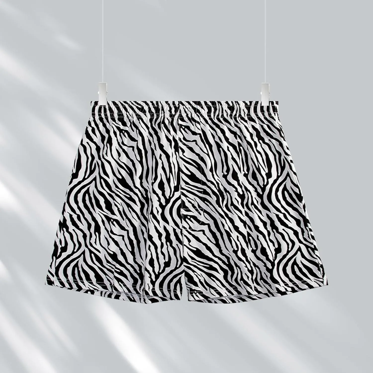 Fashion Zebra Stripes Boxer Briefs for Men Loose Stretch Close Fitting Underwear Soft Comfort Breathable Underpants
