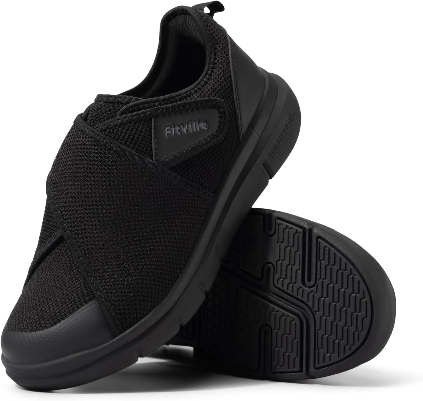 FitVille Diabetic Shoes for Men Extra Wide Width Adjustable Closure Walking Shoes Swollen Feet Shoes for Neuropathy Pain Relief - EasyTop V5