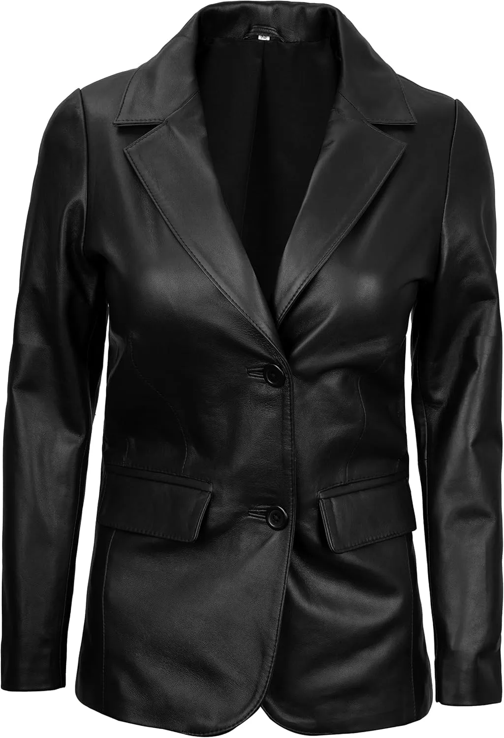 fjackets Leather Blazers for Women - Real Lambskin Leather Jackets Womens - Premium Blazers for Women Business & Casual