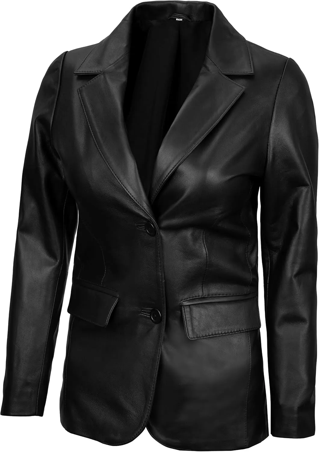 fjackets Leather Blazers for Women - Real Lambskin Leather Jackets Womens - Premium Blazers for Women Business & Casual