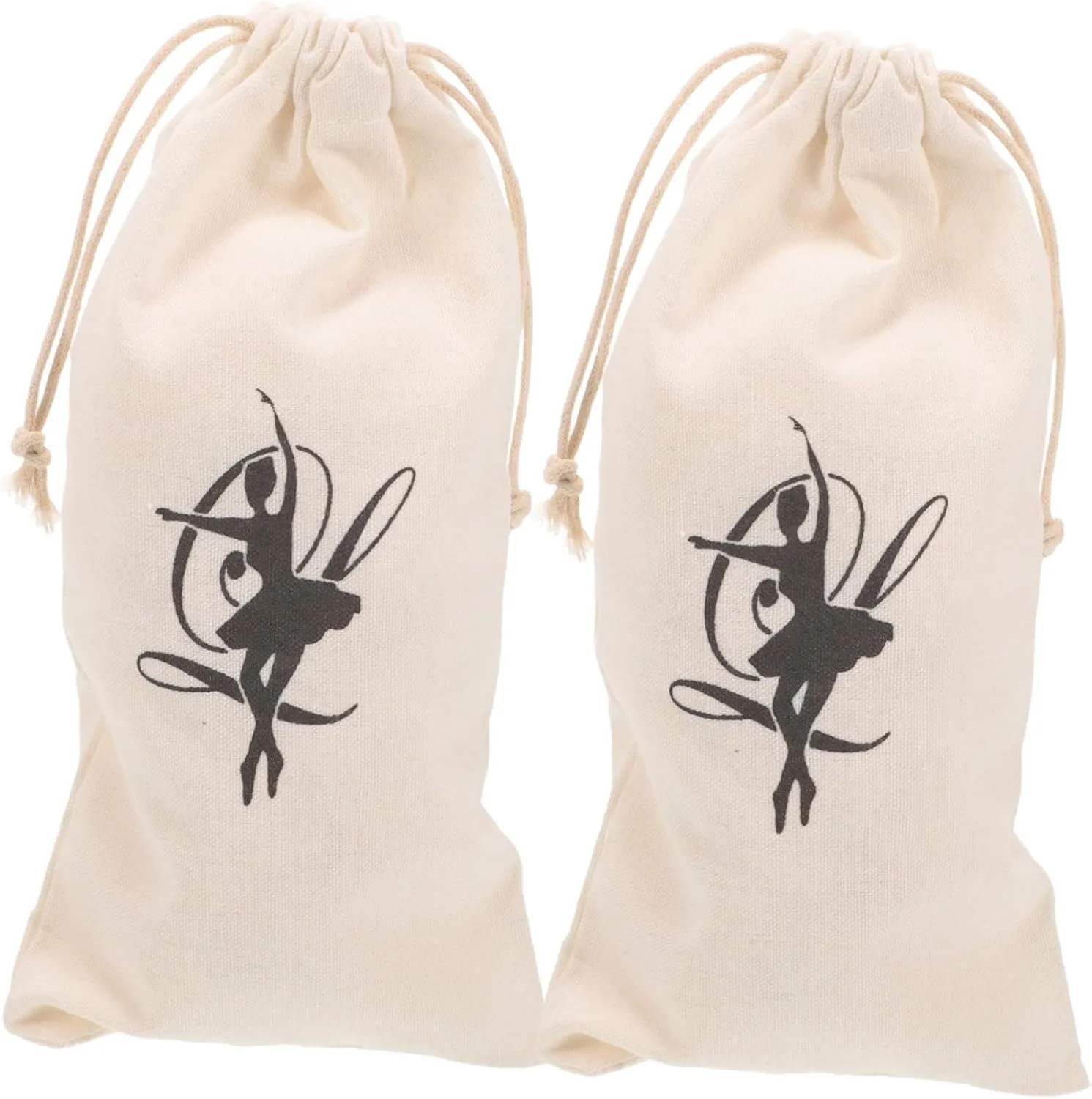Gatuida Ballet Dance Shoes Storage Bag Dance Shoes Bag Drawstring Ballet Accessories Carrier Canvas Pouch for Girls
