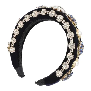 Gatuida Elegant and Stylish Palace Style Hairband Diamond Decor Headband Knotted Headband for Women Home Use