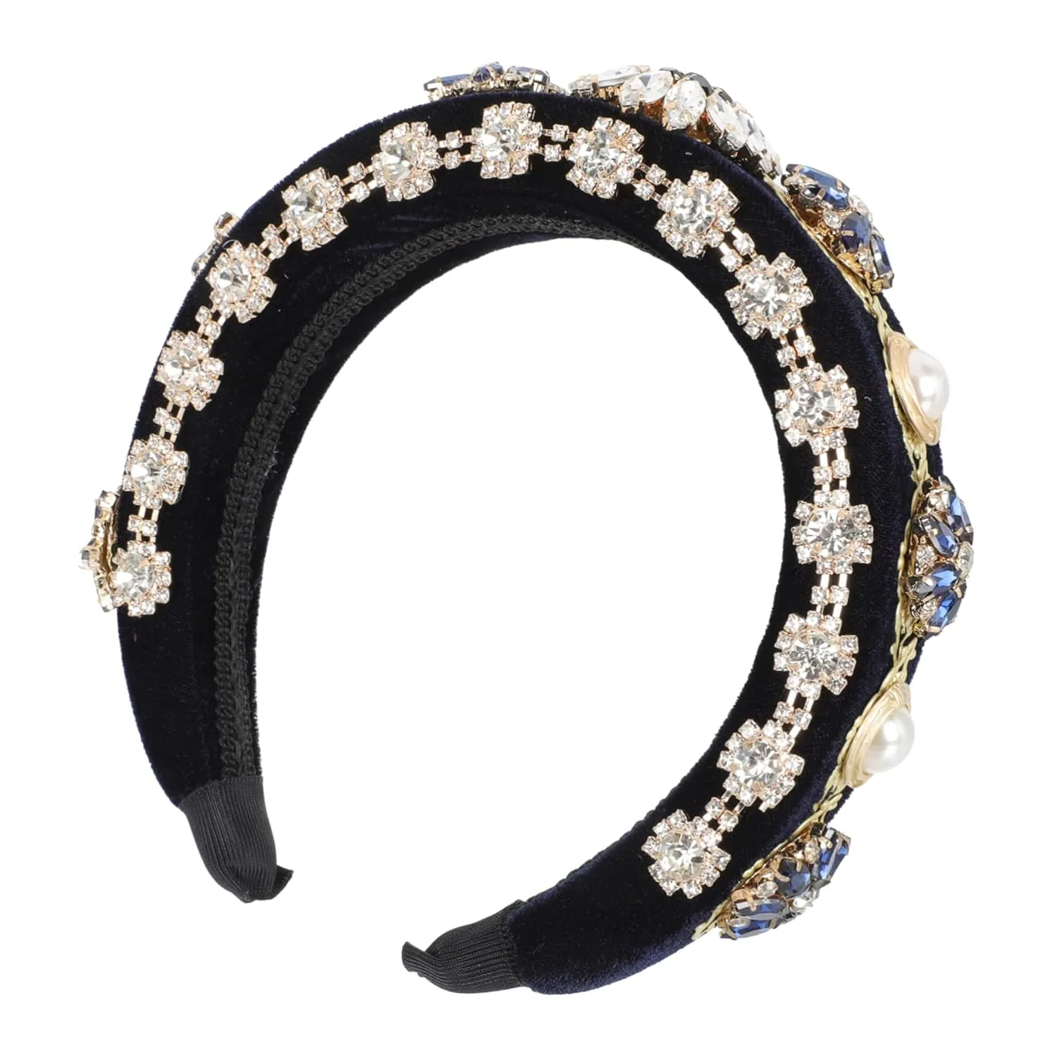 Gatuida Elegant and Stylish Palace Style Hairband Diamond Decor Headband Knotted Headband for Women Home Use