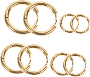 Gatuida Essential Circle Hoop Earrings Set 4 Pairs Modern Minimalist Design for Daily Wear