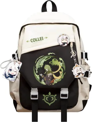 Genshin Impact Backpack Collei Anime Laptop Bookbag Student Backpack 3D Print School Bags Travel Backpack With Gift