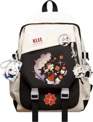 Genshin Impact Backpack Klee Anime Laptop Bookbag Student Backpack 3D Print School Bags Travel Backpack With Gift