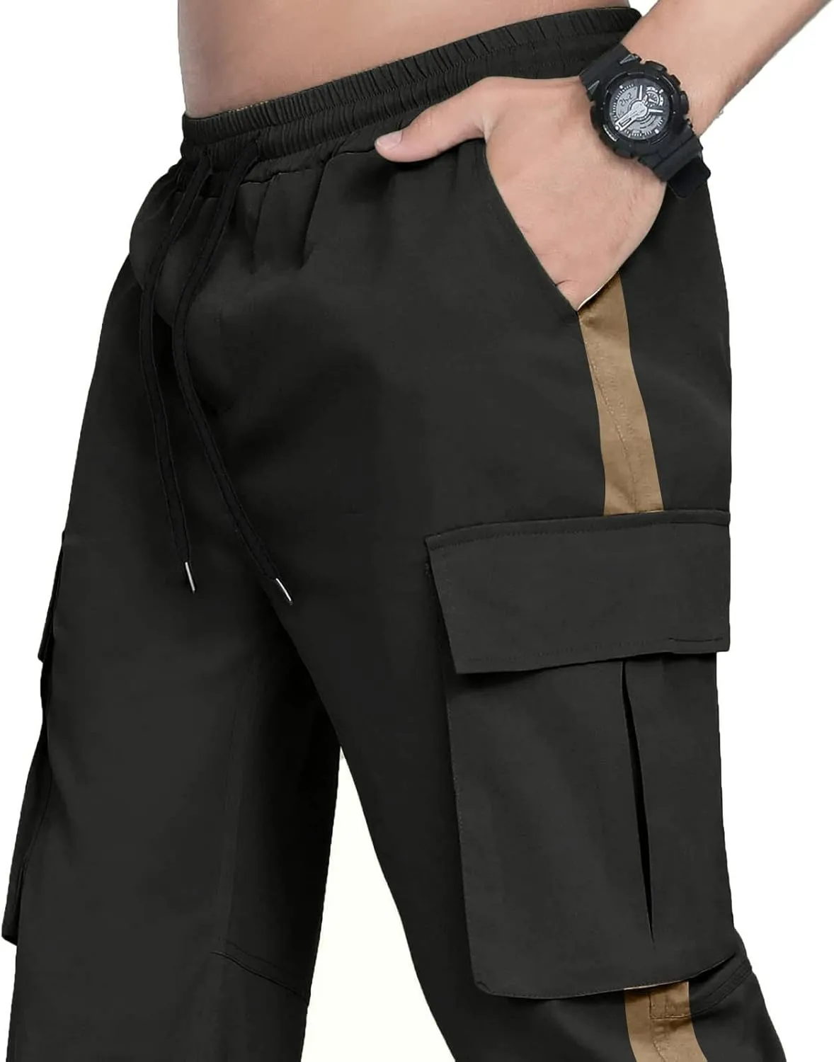 GIERIDUC Men's Cotton Yoga Sweatpants Mens Joggers Athletic Lounge Pants Open Bottom Casual Jersey Pants for Men with Pockets