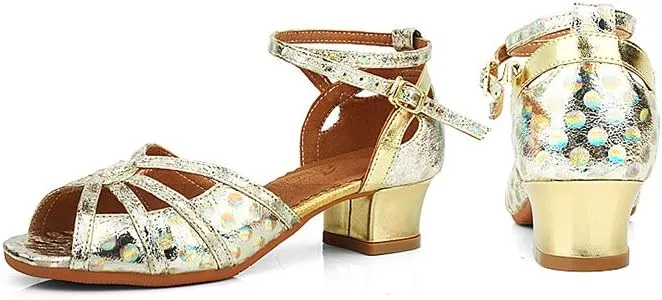 Girls Ballroom Latin Dance Shoes Glitter Party Salsa Tango SandlesModel TX53-4