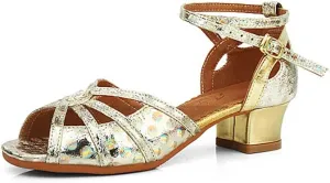 Girls Ballroom Latin Dance Shoes Glitter Party Salsa Tango SandlesModel TX53-4