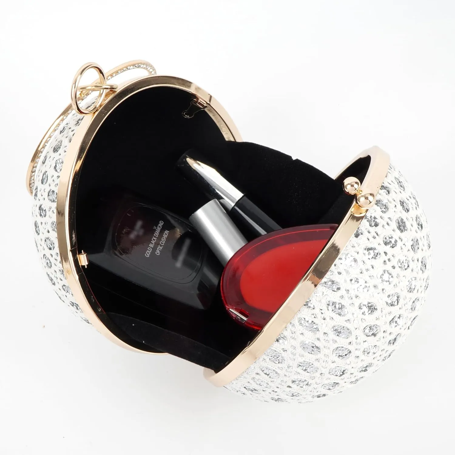 Glittering Round Straw Shoulder Bag: Sequined Chain Strap & Versatile Crossbody Design for Day-to-Evening Elegance