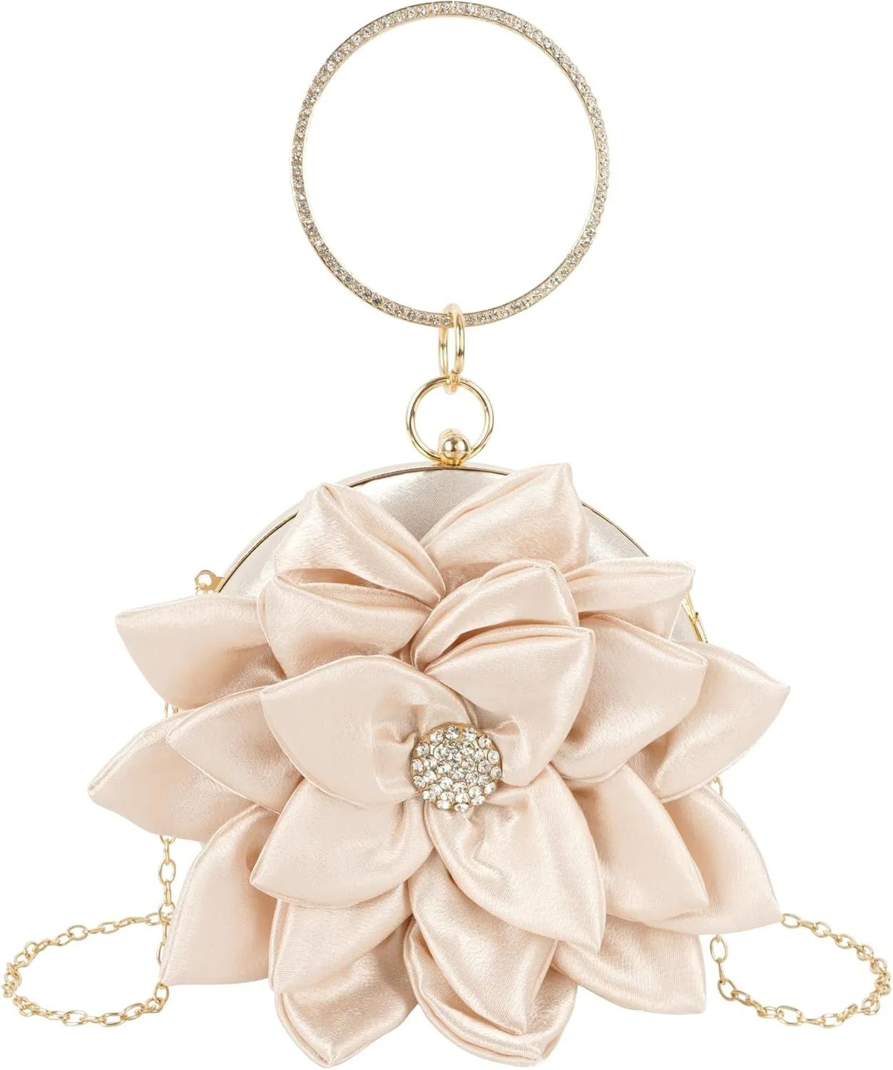 Glittering Round Straw Shoulder Bag: Sequined Chain Strap & Versatile Crossbody Design for Day-to-Evening Elegance