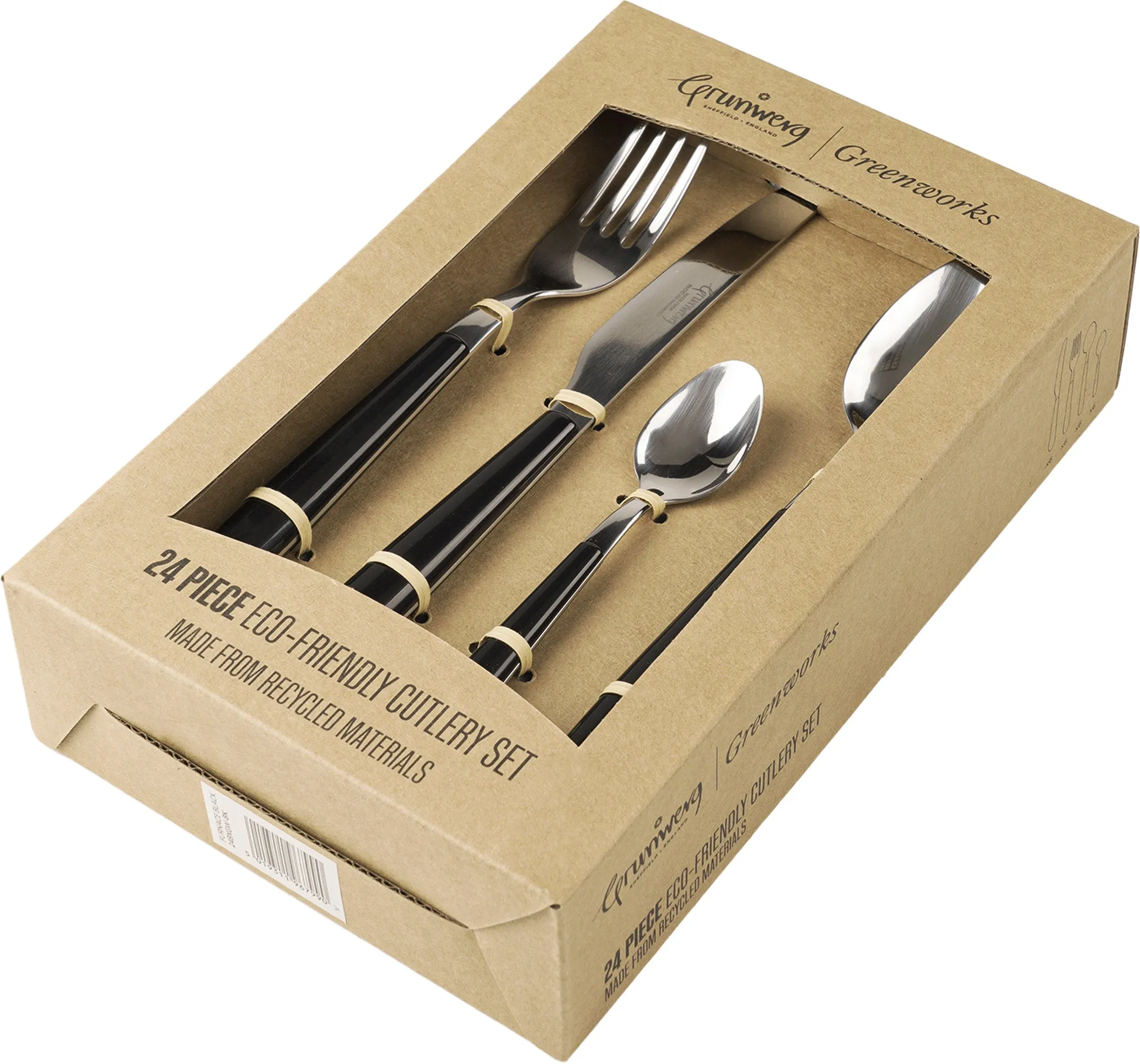 Greenworks 24 Piece Cutlery Set Furnace Black