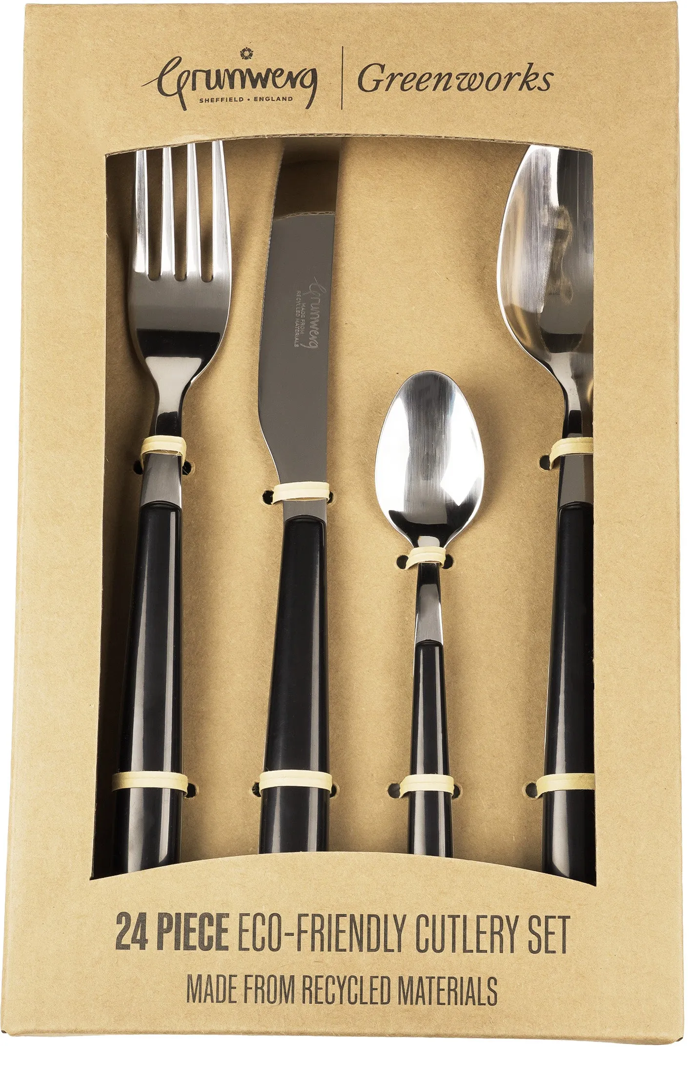 Greenworks 24 Piece Cutlery Set Furnace Black
