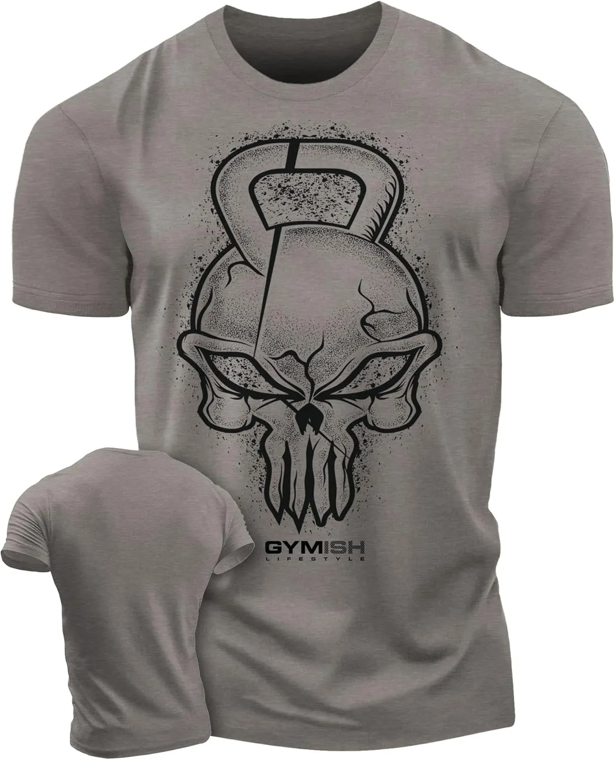 Gym Reaper Skull Graphic Shirt Men's Funny Gym Workout Motivation Tee