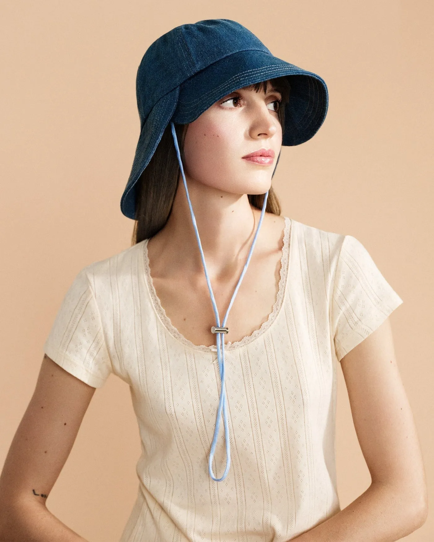 Hansel From Basel: Tulip Bucket Hat - Denim