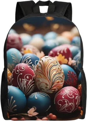 Happy Easter Travel Backpack for Men & Women 15.6 inch Laptop Backpack Waterproof Work Back Pack