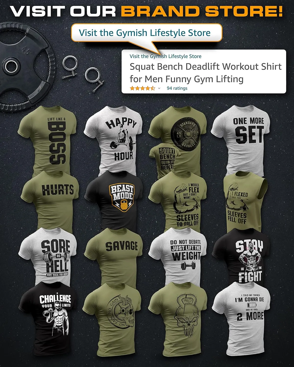 Hard Work Works Gym Workout Shirts for Men Funny Sayings Cool Lifting T-Shirt