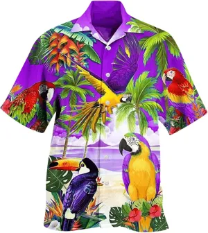 Hawaiian Shirt for Men Aloha Beach Tops Regular Fit Fashion Men's Casual Short Sleeve Tropical Shirts