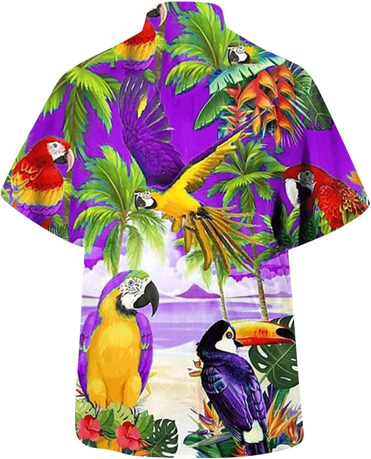 Hawaiian Shirt for Men Aloha Beach Tops Regular Fit Fashion Men's Casual Short Sleeve Tropical Shirts