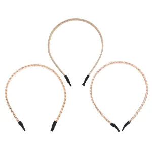 Head Jewelry for Women Alloy Chain Headband Wide Top Headbands Knotted Party Headdress