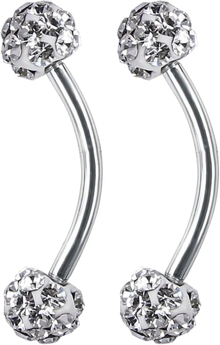 Heart Piercing Jewelry Barbell Ring 8mm 3mm Earring Eyebrow Piercing Jewelry Nose Stud Screw
