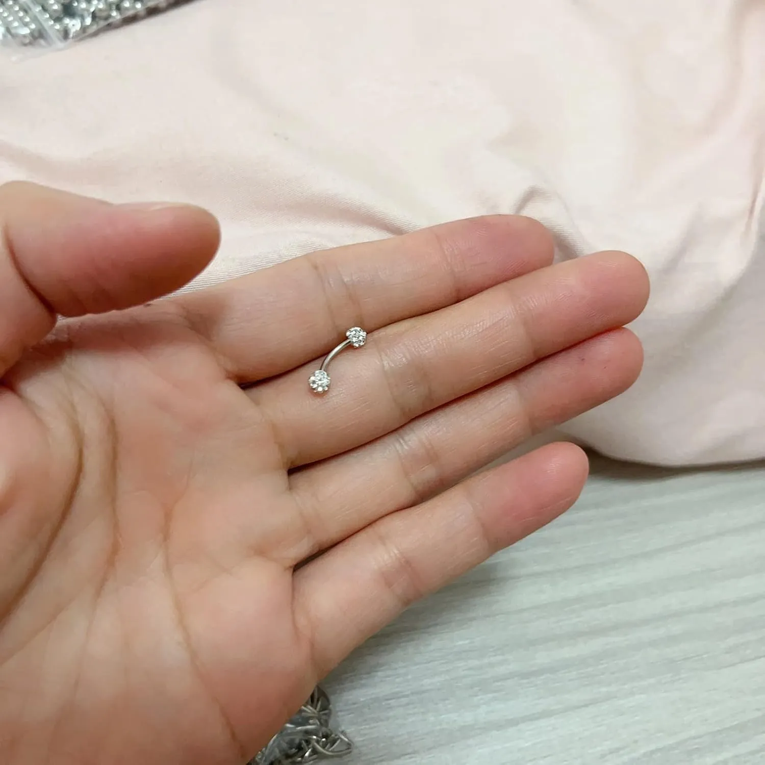 Heart Piercing Jewelry Barbell Ring 8mm 3mm Earring Eyebrow Piercing Jewelry Nose Stud Screw