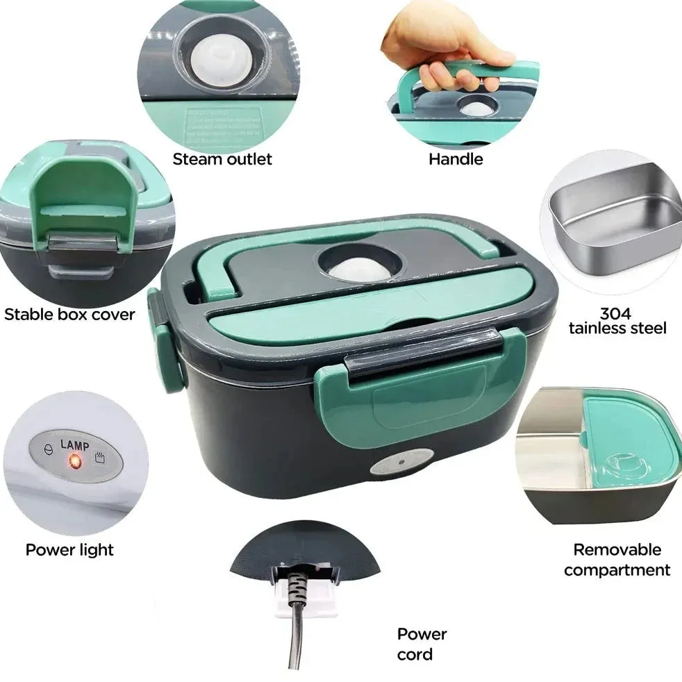 Heated Lunch Box Food Warmer for Car 12V Truck 24V 110V 220V