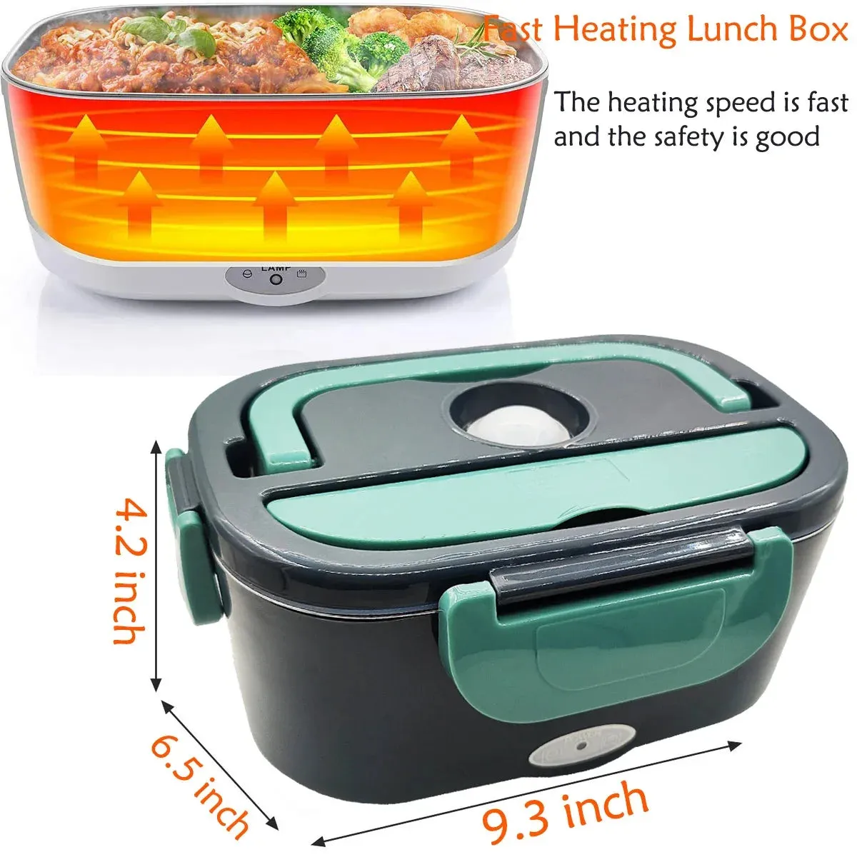 Heated Lunch Box Food Warmer for Car 12V Truck 24V 110V 220V