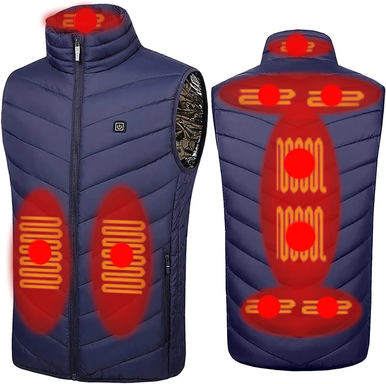 Heated Vest for Men Thermal Jacket Rechargeable Heated Jacket Sleeveless Down Jackets for Women Warm Outdoor Clothing