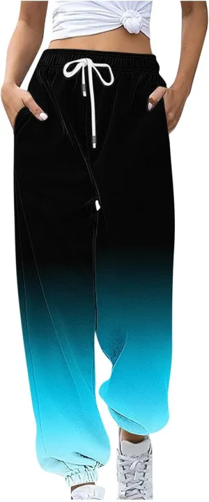 high Waisted Sweatpants for Women Baggy Cinch Bottom Jogger Casual Pants Casual Baggy Fleece Warm Lounge Trousers