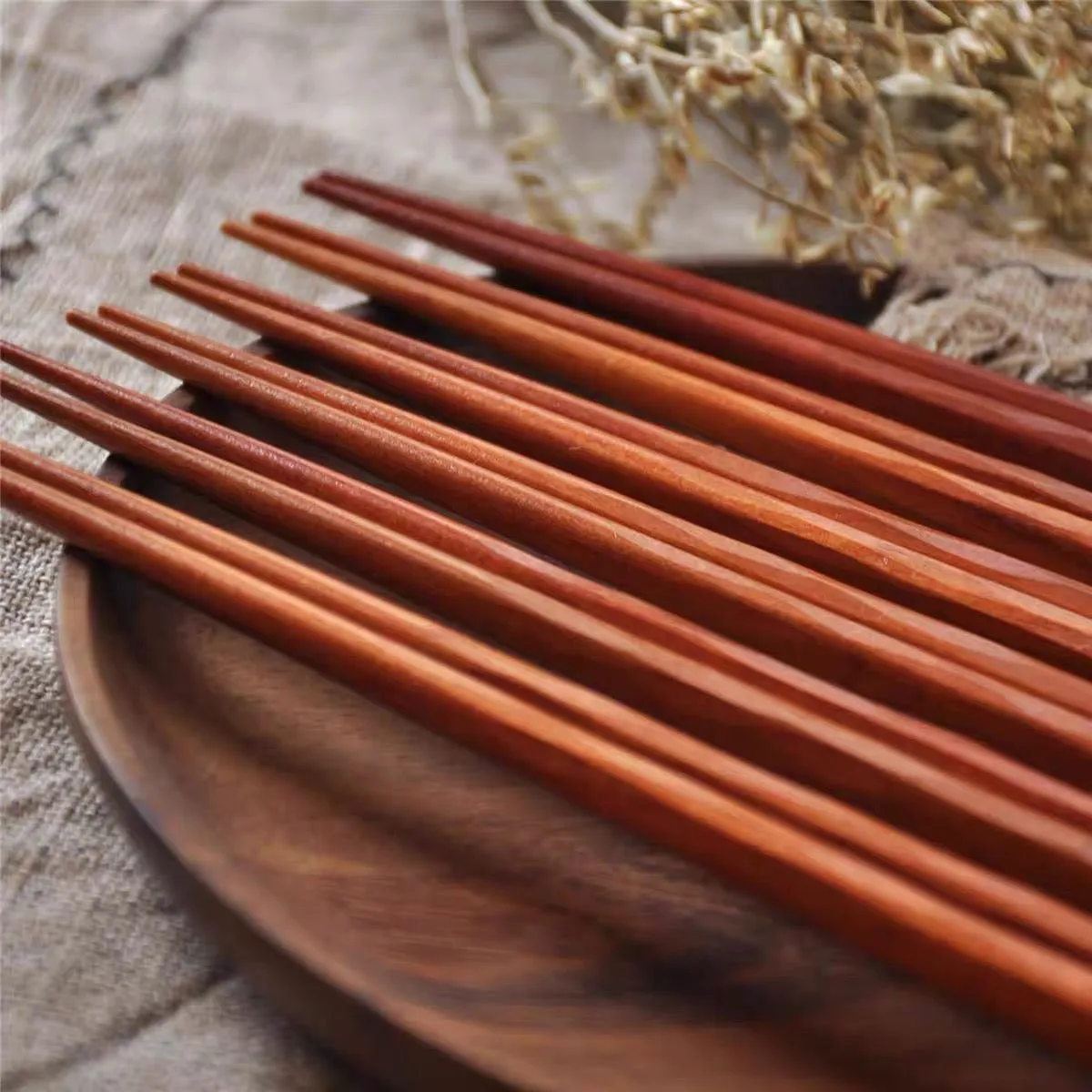Japanese Style Wooden Engraved Chopsticks Set