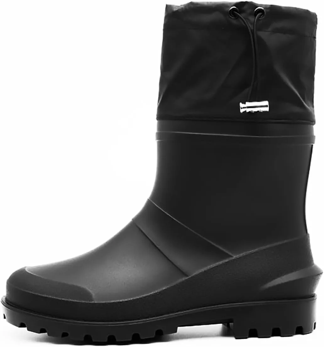 jessie Rain Boots for Men Mud Boot Short Ankle Boots PVC Waterproof Rubber Boots Mud Boot Short Boots