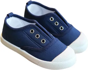 Kids Lace up Canvas Shoes Sneakers Athletic Running Tennis Sport Shoes Outdoor Flat Rubber Anti Slip Shoes