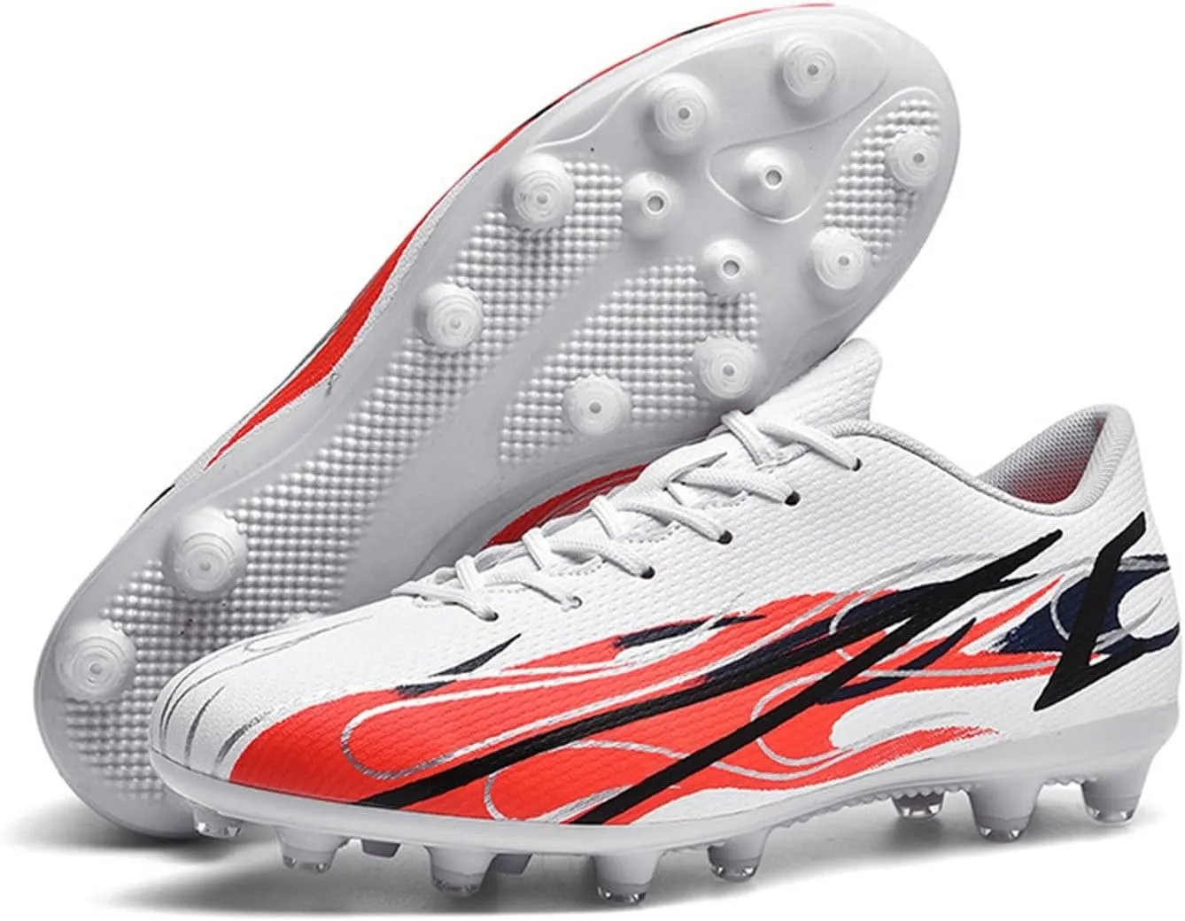 Kids Training Shoes Firm Ground Junior Youth Soccer Cleats Boys ????? High Top Outdoor Football Sneaker