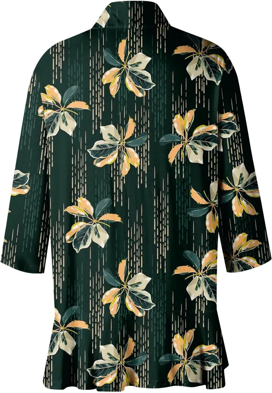 Kimono Cardigan Summer Cardigans for Women 2023 Trendy Ethnic Style Open Front 3/4 Sleeve Cardigan Open Front Tops