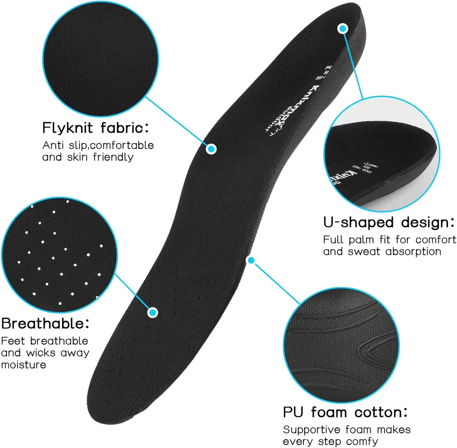 Knixmax Orthotic Insoles for Crocs Clog, Comfort Replacement Innersoles for Men Women, Wide Fit Shoe Inserts for Garden Shoes Sneakers Water Sandals Nurse Clogs Liners with Arch Support