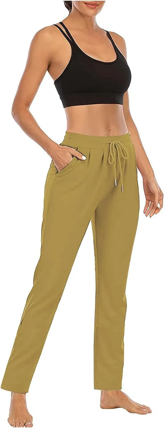 Ladies Track Gym Yoga Trousers Pants for Women High Cut Straight Leg Basic Long Leg Winter Fall 2024